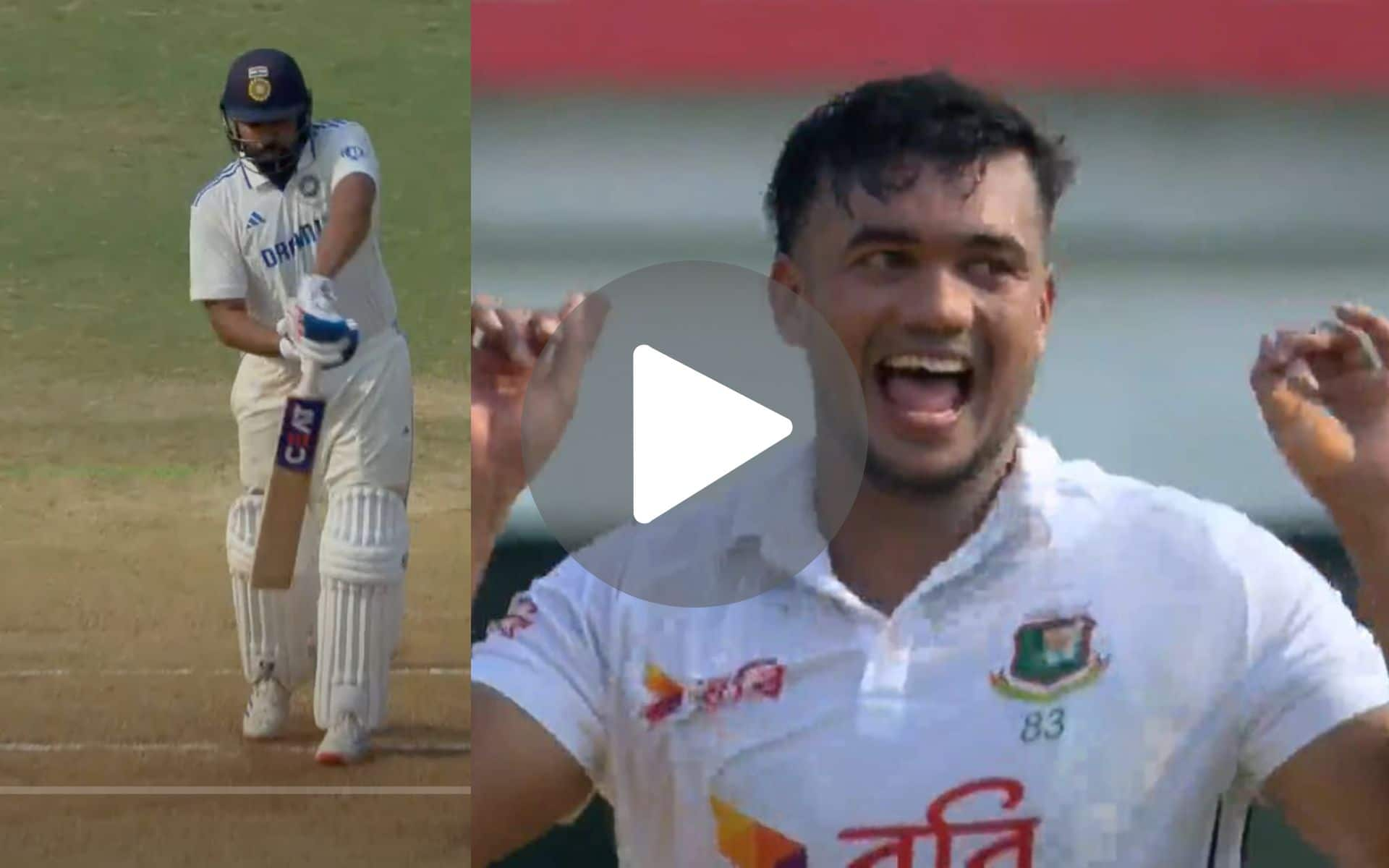 [Watch] Rohit Sharma Fails Again Vs Bangladesh As Taskin Ahmed Dances In Joy